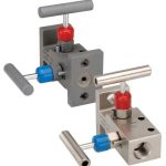 NOSHOK 210002-MMS 2-Valve Narrow Block & Bleed Manifold Valve Soft Seat, Flange x Flange w/ 1/4 NPT Vent, 316 SS,