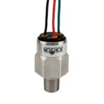 Noshok 200H-3-2-1000/6000-77 Snap Action Switch, Zinc-Nickel Plated Steel Wetted Materials, BUNA-N Diaphragm, 1 SPDT, NO / NC, 1/4" NPT Male, 1,000 psig to 6,000 psig (9,000 psig), 18" Flying Leads
