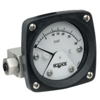 Noshok 25-1012-P60-A2P-3 2.5 Differential Gauge, 2 X 1/4 NPT Back Conn, Maximum Indicating Pointer