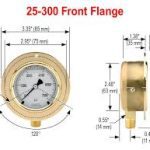 Noshok 25-3-BRASS-FF 2.5 Brass Front Flange