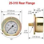 Noshok 25-3-BRASS-RF 2.5 Brass Rear Flange