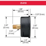 Noshok 25-901-400-psi/kPa-GY40 1/4 NPT Bottom Conn 2.5 SS Case Gauge, -40 Degree Service Fill