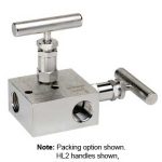 NOSHOK 2704-FFS Soft Seat, 1/2 NPT Female x 1/2 NPT Female, 316 SS 2 Valve Manifold