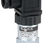 Noshok 300H-2-2-100/220-103 Mechanical Pressure Switch, 1 SPST Switch, Normally Closed, 1/4 NPT Male Conn, 100 psig to 220 psig Adjustment, Deutsch 2-Pin Female Socket (DT06-2S)