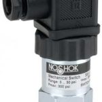 Noshok 300L-1-2-15/200-103 Mechanical Pressure Switch, 1 SPST Switch, Normally Open, 1/4 NPT Male Conn, 15 psig to 200 psig Adjustment, Deutsch 2-Pin Female Socket (DT06-2S)
