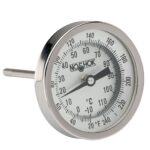 NOSHOK 30-110-025-0/100-C 3" Bimetal Thermometer, 1/2" NPT Back Conn, 2.5" Stem Length, 0/100 C, .250" Diameter