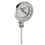 NOSHOK 30-320-025-0/200-F/C 3" Bimetal Thermometer, 1/2" NPT Adjustable Angle Conn, 2.5" Stem Length, 0/200 F/C, .250" Diameter