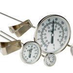 NOSHOK 50-110-025-0/100-C 5" Bimetal Thermometer, 1/2" NPT Back Conn, 2.5" Stem Length, 0/100 C, .250" Diameter