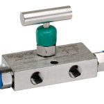 Noshok 3610-FFS 3-Valve Differential Pressure Mini Manifold Valve HARD SEAT 1/4 NPT Female x 1/4 NPT Female, 316 SS