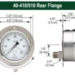 Noshok 40-510-30-vac/bar-1/4-SSRF-AP-MIP 1/4 NPT Back Conn, Stainless Steel filled vGauge