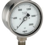 NOSHOK-40-402-20000-psi 1/2 NPT Bottom Conn 4 dry Stainless Steel Dry High pressure Gauge-20,000 psi