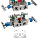 NOSHOK 5130-MMC-FP 5 Valve Manifold, Soft Seat, Flange x Flange, Steel, Flare Pattern-5-Valve Natural Gas Manifold Valve