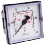 Noshok 20-148-30-vac-kPa 1/8 NPT/10-32 Female Conn 2 dry back conn.Vacuum ABS Square Case Gauge