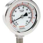 Noshok 25-500-30/160-AMMONIA 1/4 NPT Bottom Conn 2.5 Stainless Steel Gauge, Gycerin Filled