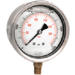 Noshok 40-901-300 PSI  1/4 bottom  conn. 4" Liquid Pressure Gauge