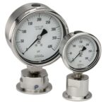 Noshok-100-12-1-25-43-1-0 2.5 Sanitary Gauge, 0 to 30 psi, 1.5 Clamp, Glycerin Fill