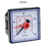 Noshok 20-148-30-vac/kPa-sp 1/8 NPT/10-32 Female Conn 2 dry back conn.red set Pointer ABS Square Case Gauge