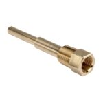 Noshok 50-120-BRASS 1/2 NPT Stepped Shank Thermowell, 12" Length, 1/2" NPSM Instrument Conn, Brass