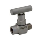 NOSHOK 102-FFC-EM1-PM2-HL4 1/4 NPT, Female x Female, Steel, EPDM O-Ring, Panel Mount, 1-3/8 Phenolic Handle, Hard Seat Mini Valve