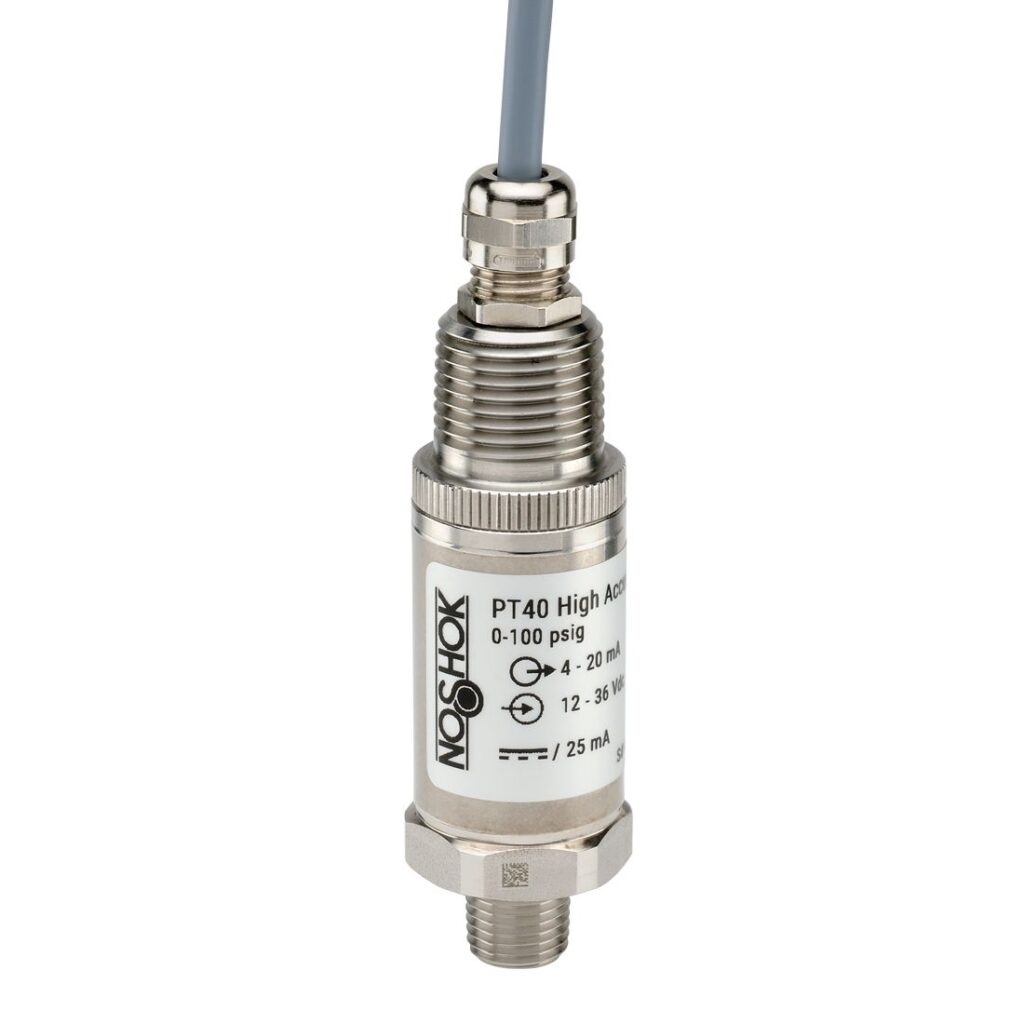 High Accuracy Fixed Range Pressure Transmitter, 0 to 60 psi gauge, ±0.25% of span, non-linearity best fit straight line per IEC 61298-2 at reference conditions, 4 mA to 20 mA, 2-wire, 1/4 NPT male, DIN form