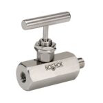 Noshok 404-FFS-PM2-HL5 1/2 NPT, Female x Female, 316 SS, Panel Mount,Panel Mount (2 nuts), 1-3/4 Phenolic Handle Hard Seat Needle Valve