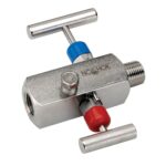NOSHOK 2170-MMS  1/2 NPT Male - 1/2 NPT Male, 316 SS, 0.187" Orifice 2 Valve Block & Bleed, Soft Seat