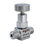 NOSHOK 102-FFC-PM2-HL3 1/4 NPT, Female x Female, Steel, Panel Mount, Round Knurled Handle Hard Seat Mini Valve