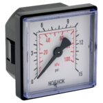 Noshok 20-148-60-psi/kPa 1/8 NPT/10-32 Female Conn 2 ABS Square Case Gauge