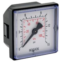 Noshok 20-148-60-psi/kPa 1/8 NPT/10-32 Female Conn 2 ABS Square Case Gauge