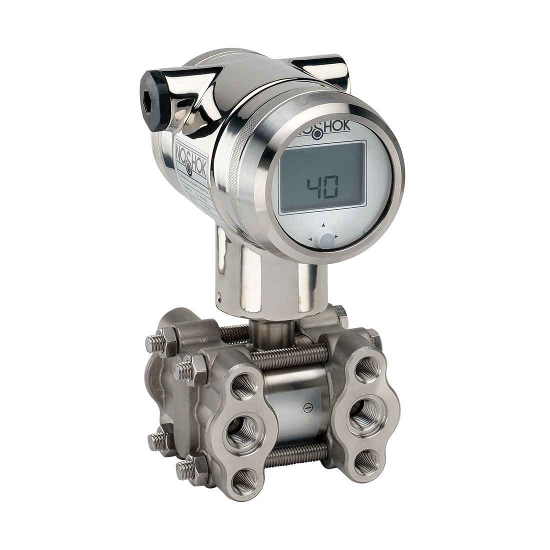 PTI40-Photograph_22 NOSHOK PTI40-1psid-1-43-81-28 Premier Accuracy Intelligent Pressure Transmitter, Min. span 0.15 psi, max. span 1.0 psi, ?0.075% of adjusted span with up to 100:1 turn down, 4 mA to 20 mA, 2-wire with HART, 1/4 NPT female IEC 61518 flange with bleed valves, 1/2 NPT female - Image 1