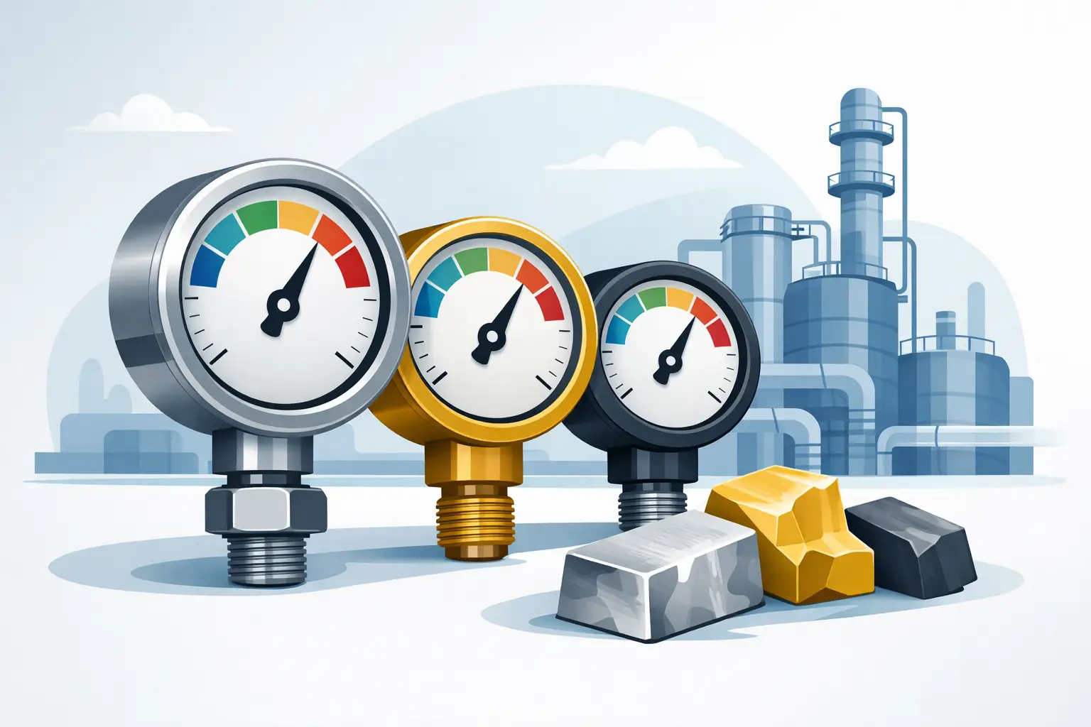 Best Pressure Gauge Materials for Industrial Service
