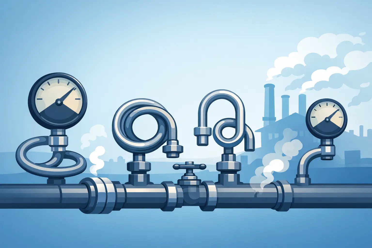 Industrial Gauge Siphons for Steam Service