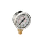 NOSHOK 15-901-160-psi/kPa 1/8 NPT Male Bottom Conn, Glycerin Filled Gauge