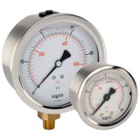 NOSHOK 25-901-5000-psi/kPa-DRY 1/4 NPT Bottom Conn, 2.5 SS Case Dry Gauge