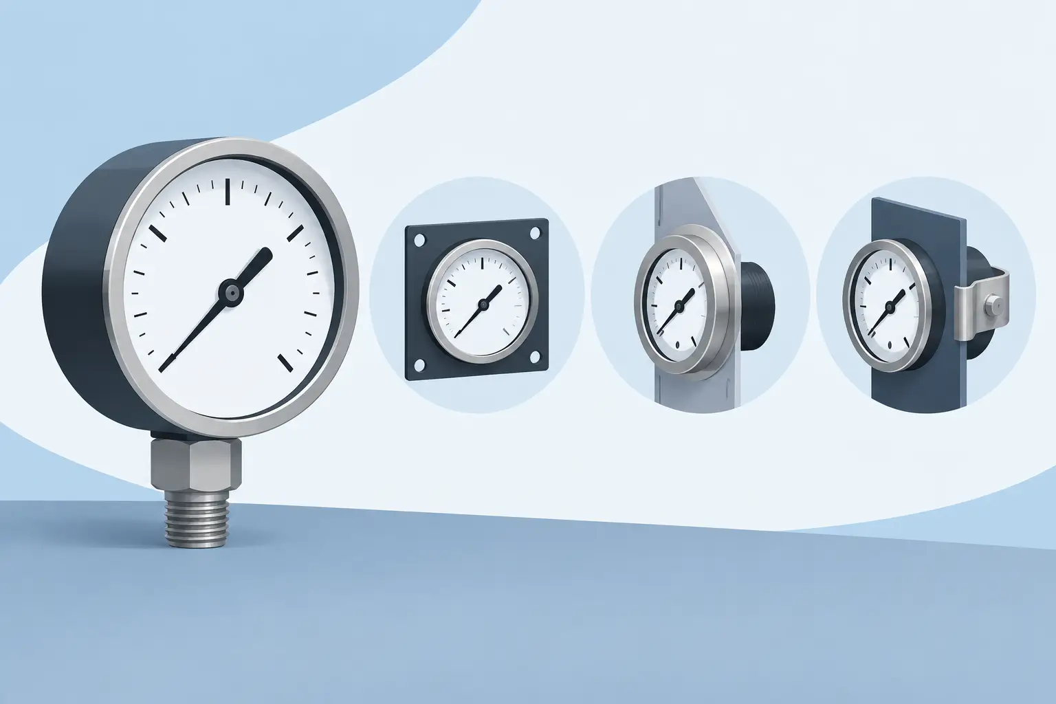 Pressure Gauge Panel Mount Options