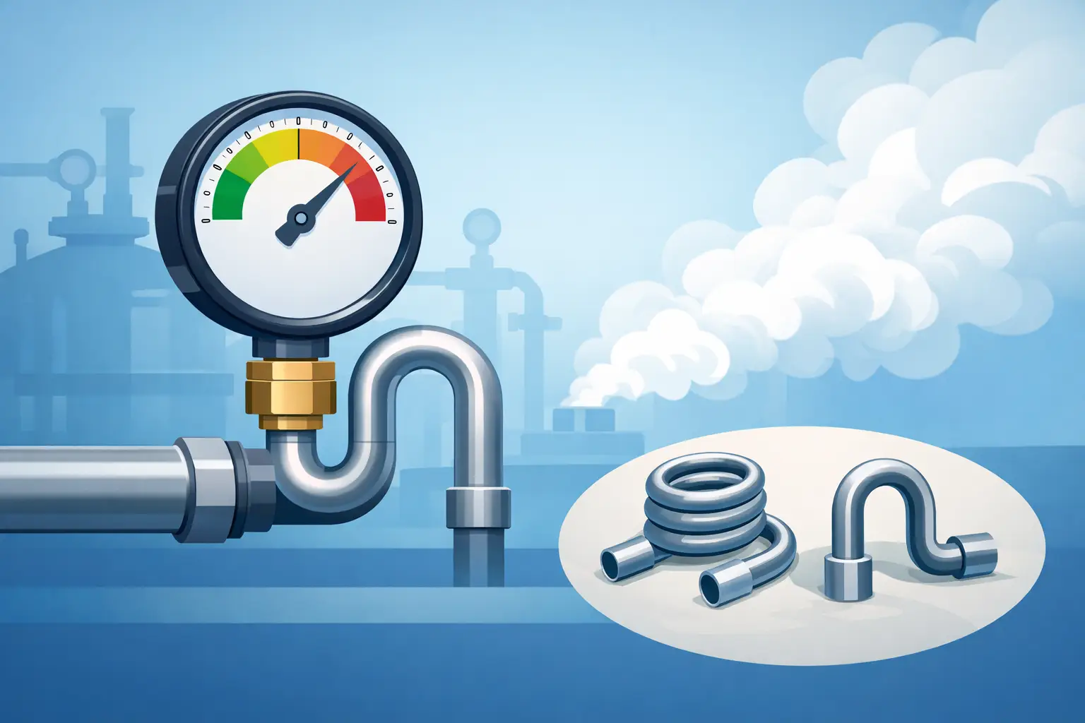 Pressure Gauge Syphon Selection for Steam Service