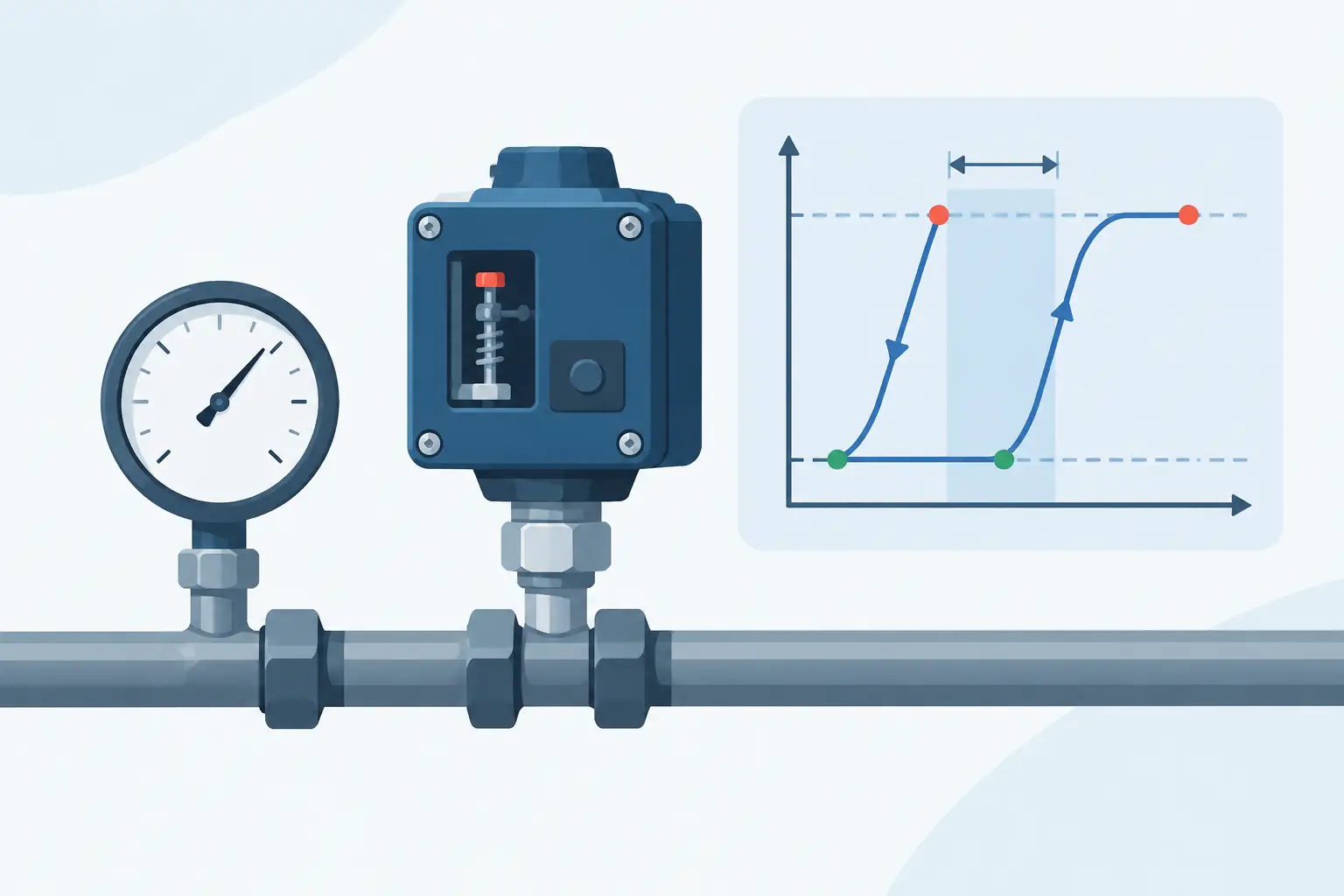 Pressure Switch Hysteresis and Deadband Control