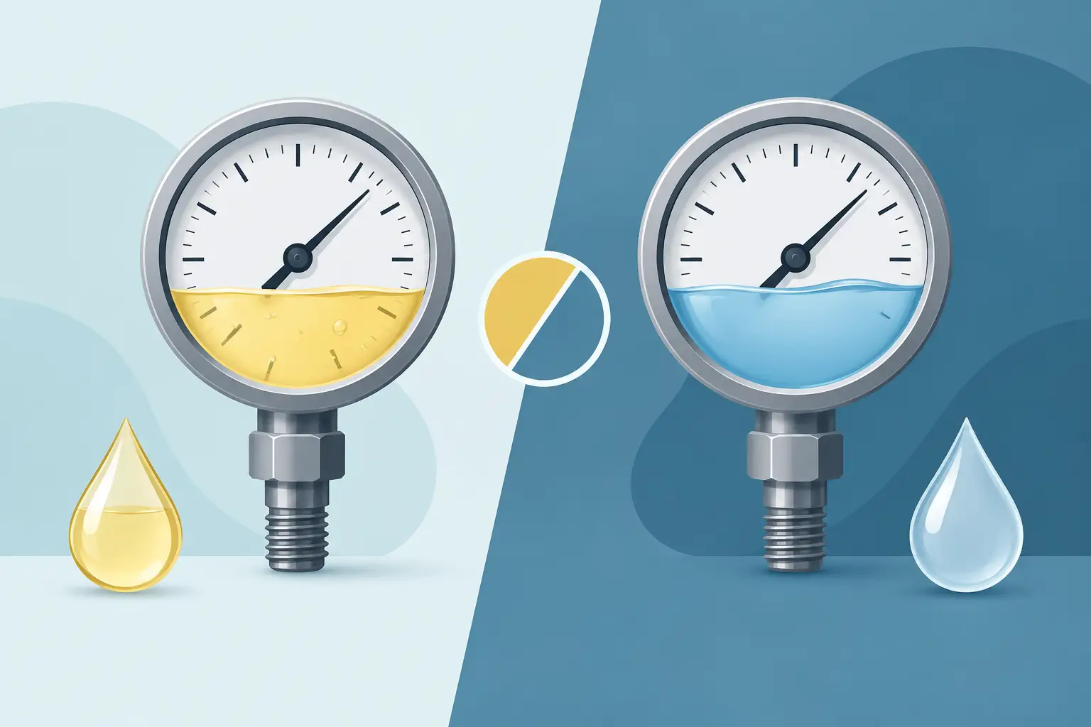 Glycerin Versus Silicone Gauge Fill Compared